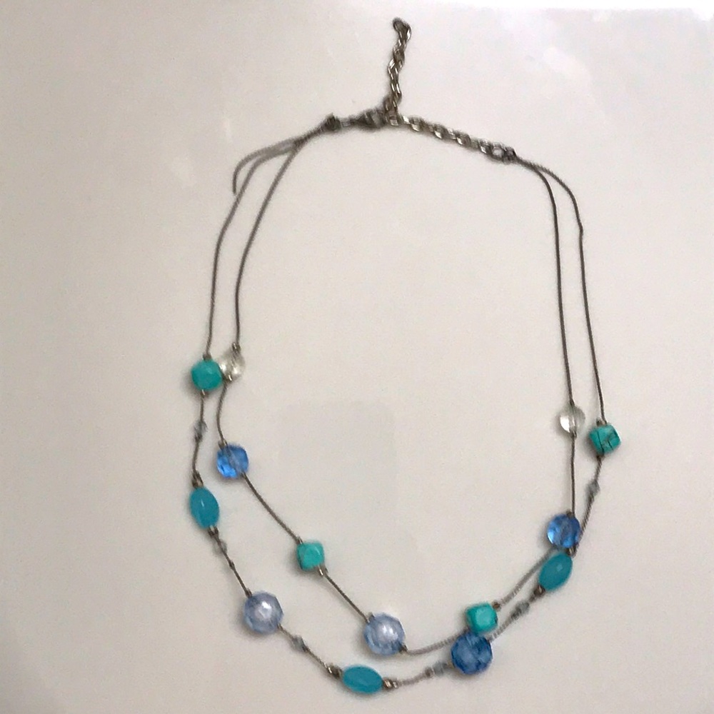 Blue aesthetic necklace